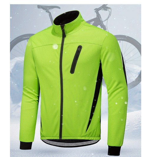 Herren Thermo Sportjacke mit Reißverschluss - grün