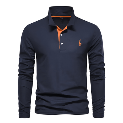 Herren Hemd im Polo-Stil - marineblau