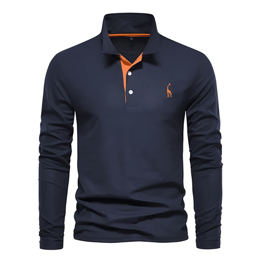 Herren Hemd im Polo-Stil - marineblau