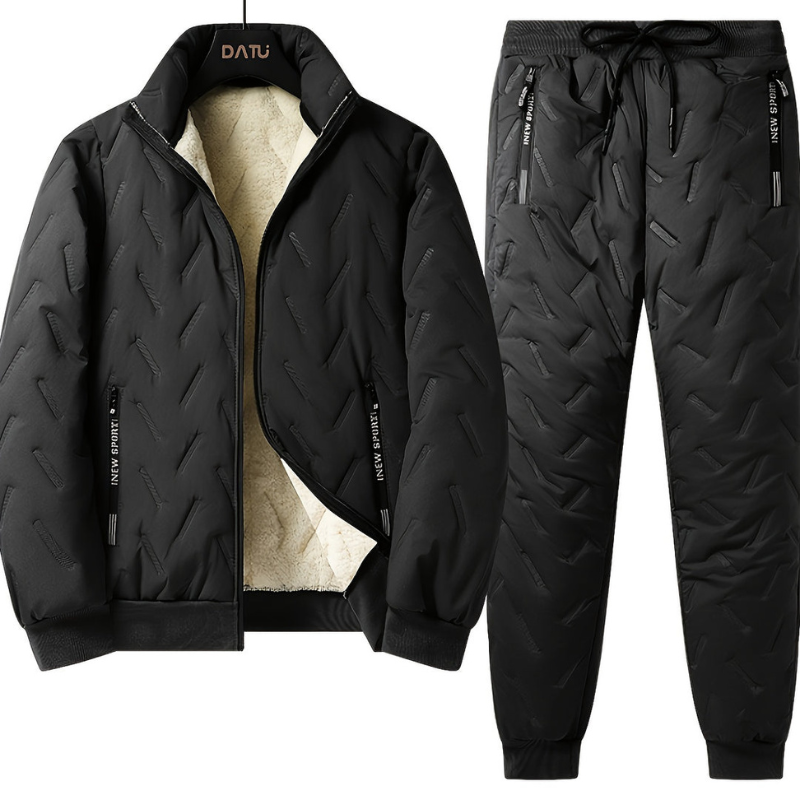 Herren Jacke-und-Hose-Set im Freizeitlook - schwarz