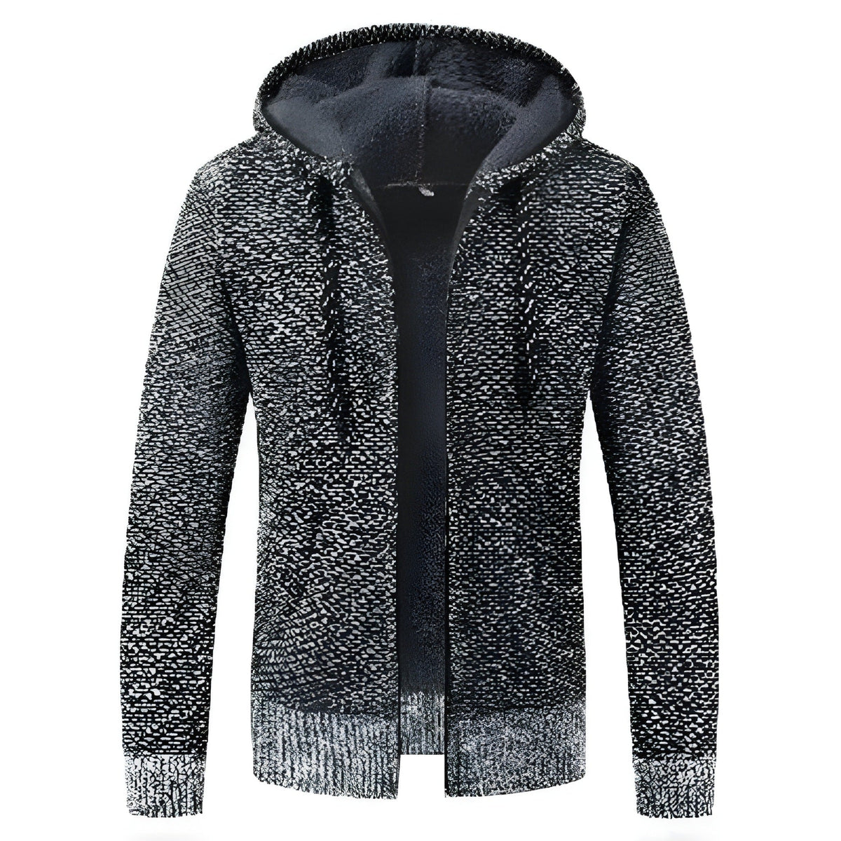 Herren Winterjacke mit Kapuze - grau