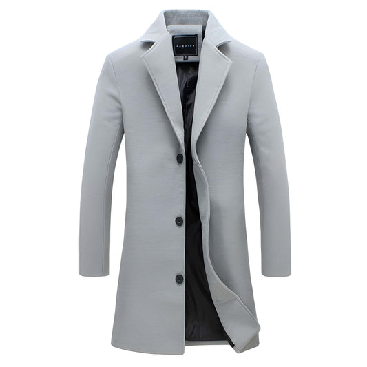 Herren Zweireiher-Jacke mit Slim Fit Schnitt - grau