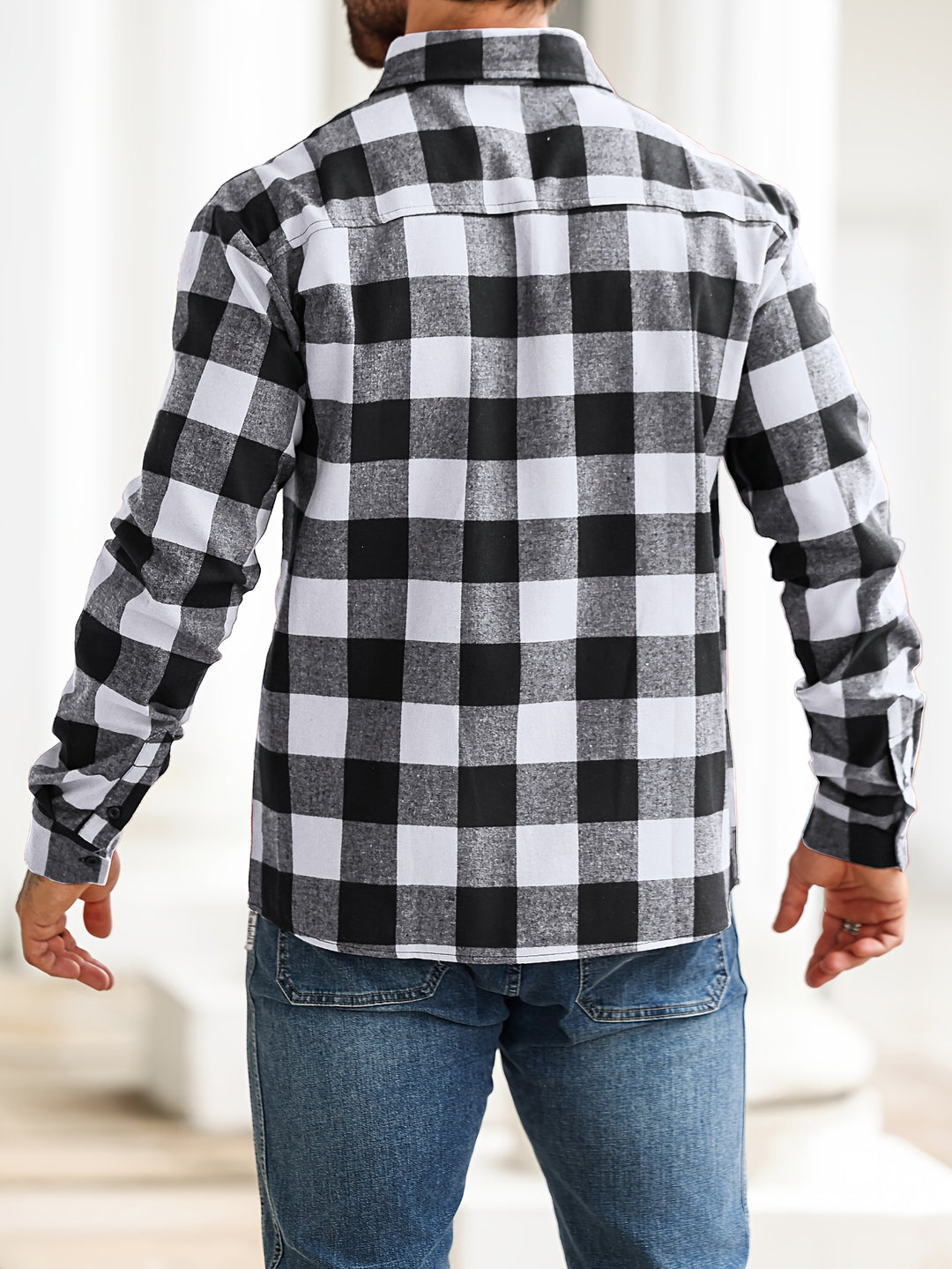 Herren Hemd mit Langarm und lockerem Schnitt
