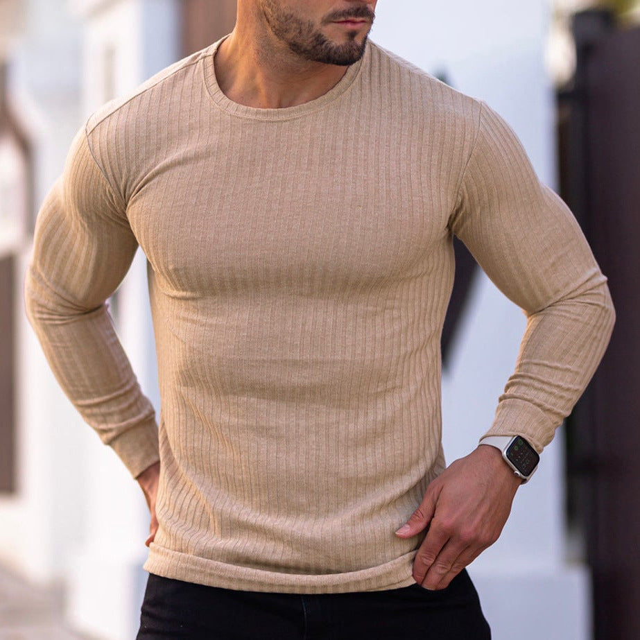 Herren T-Shirt mit Rundhalsausschnitt - aprikose