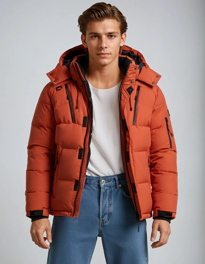 Herren Winterjacke mit wattierter Steppung