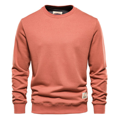 Herren Sweatshirt mit Rundhalsausschnitt aus Polyester - orange
