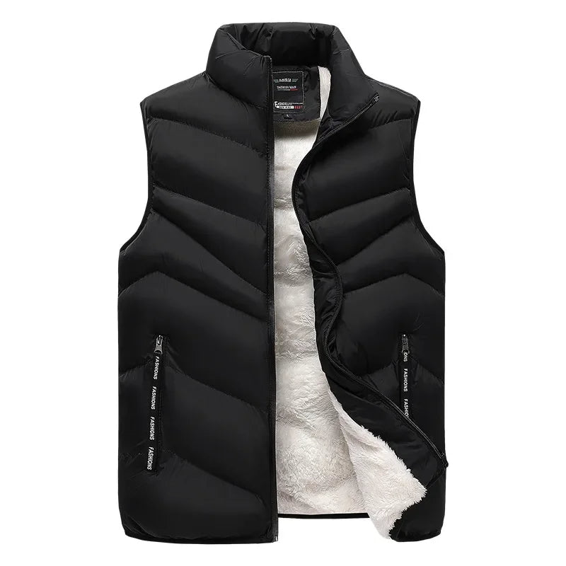 Herren Weste als Bodywarmer ohne Ärmel - schwarz
