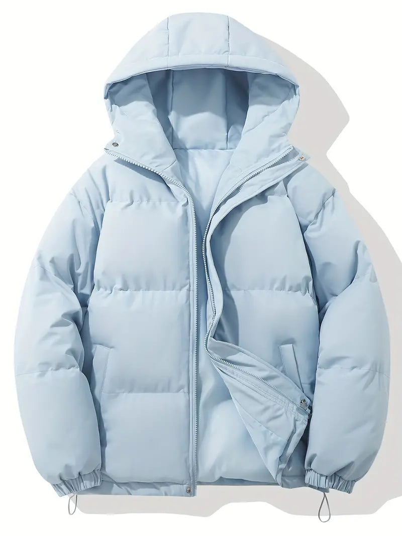 Winterjacke Herren mit Kapuze - blau