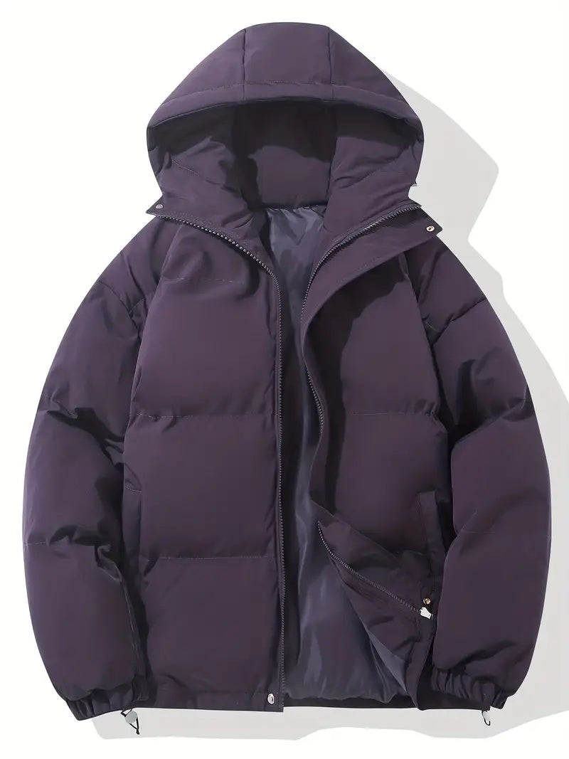 Winterjacke Herren mit Kapuze - violett
