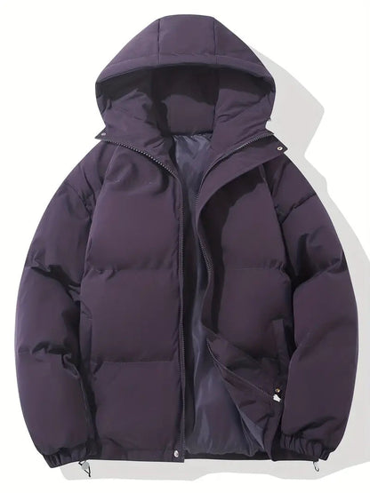 Winterjacke Herren mit Kapuze - violett