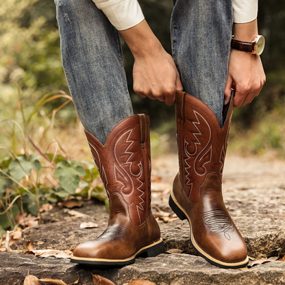 Cowboystiefel Herren mit Westernstil und Stickerei