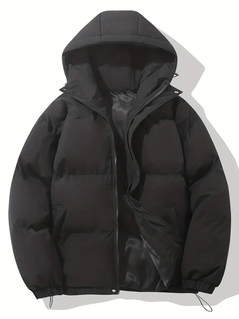 Winterjacke Herren mit Kapuze - schwarz