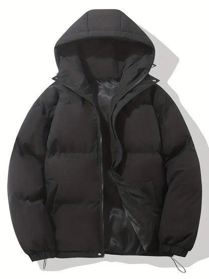Winterjacke Herren mit Kapuze - schwarz