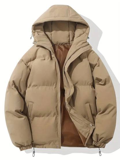 Winterjacke Herren mit Kapuze - braun
