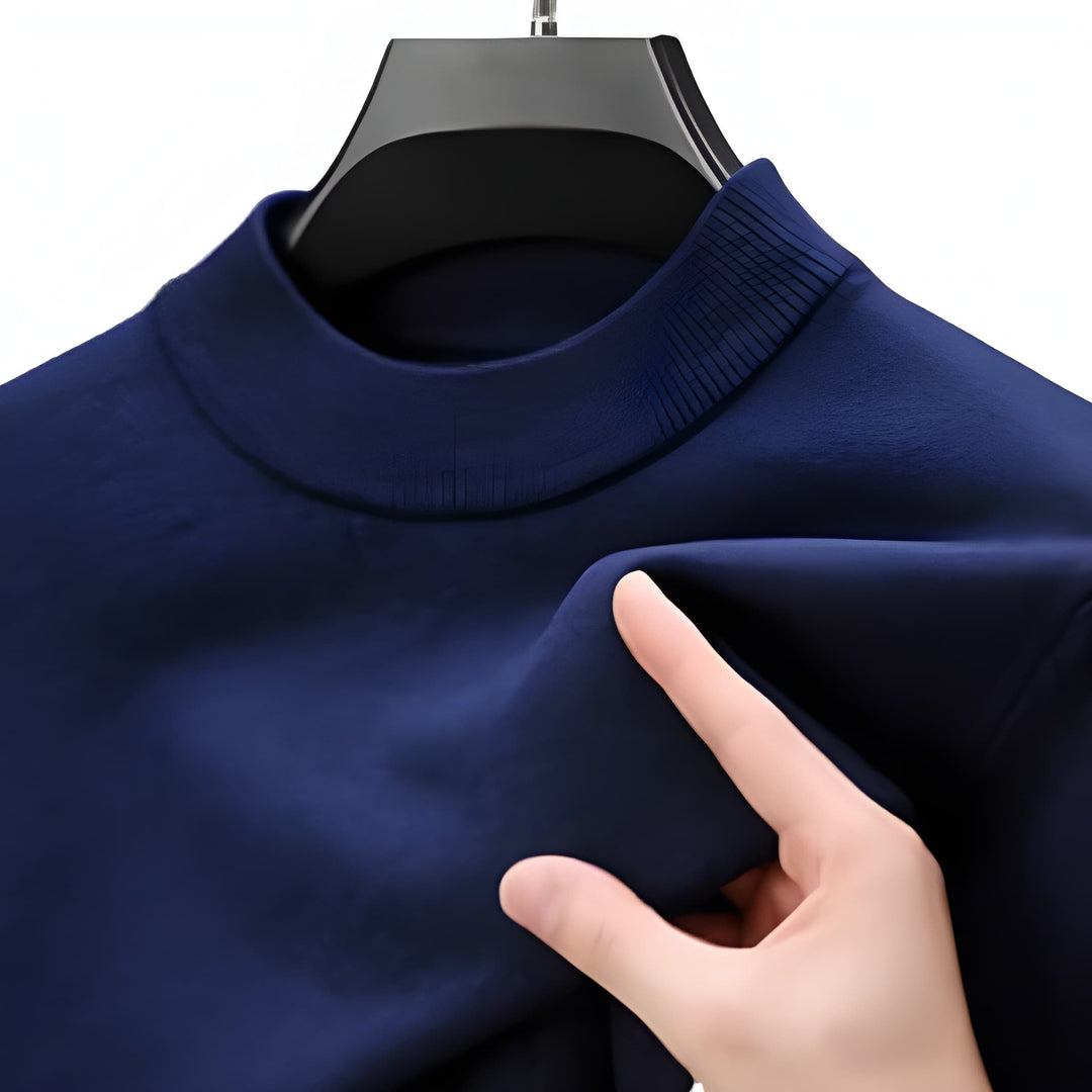 Herren Strickpullover mit glatter Oberfläche - dunkel-blau