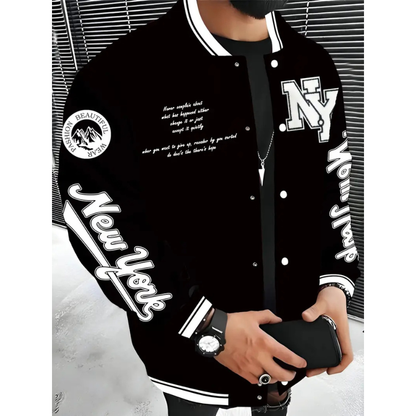 Varsity Jacke Herren im Streetwear Stil - schwarz