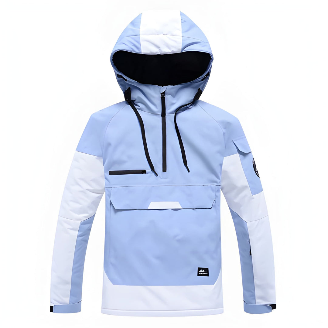 Herren Winterjacke mit Skikapuze - blau
