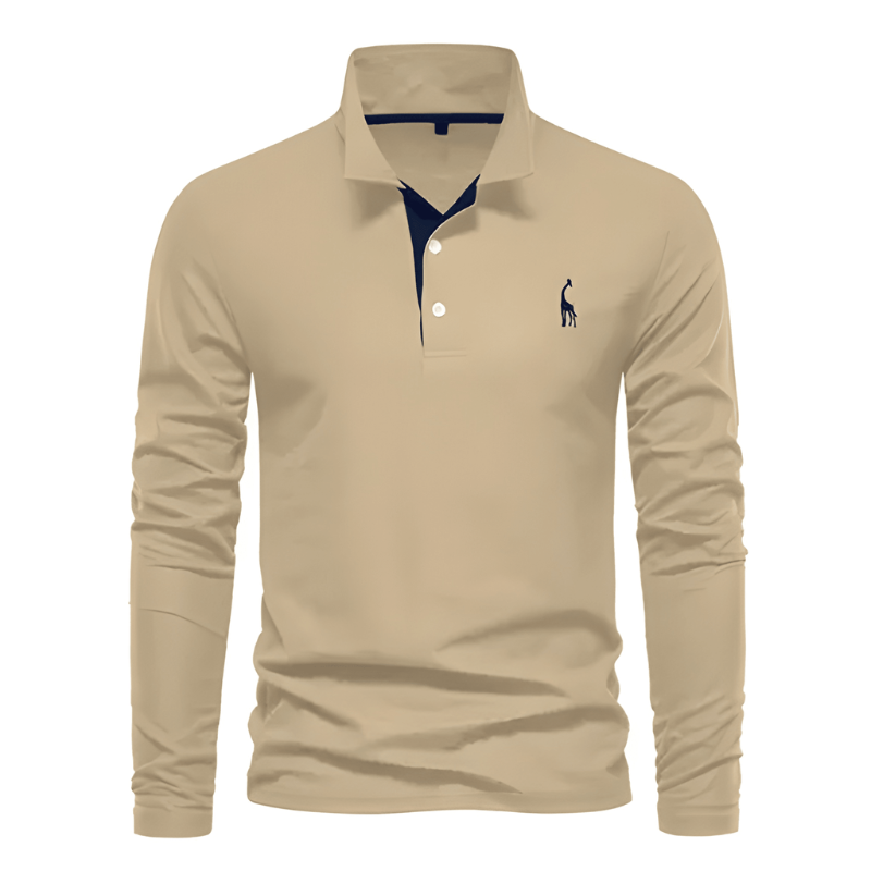 Herren Hemd im Polo-Stil - khaki
