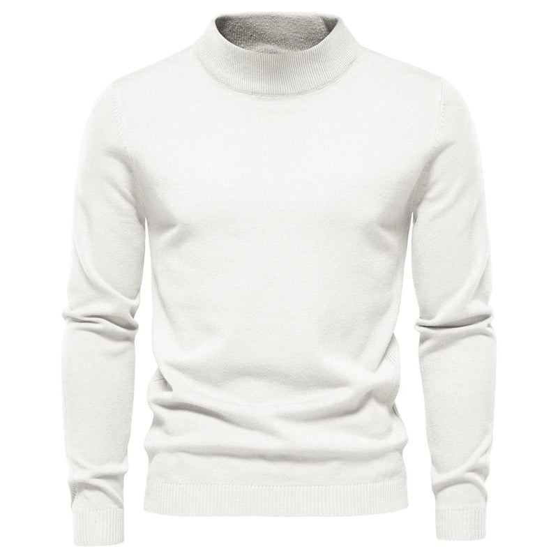 Pullover Herren mit Rollkragen im Winterlook - weiß