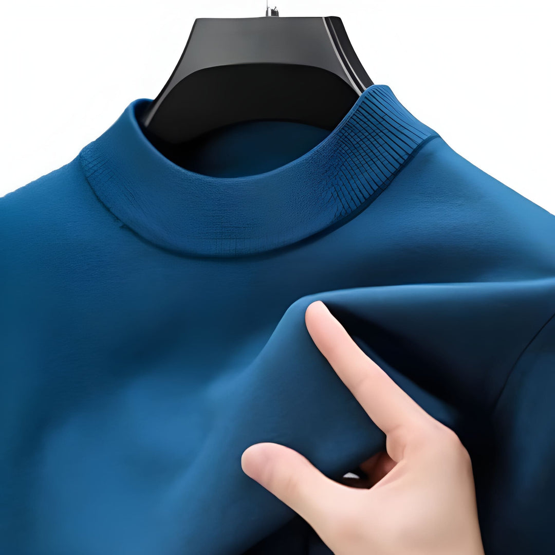Herren Strickpullover mit glatter Oberfläche - blau