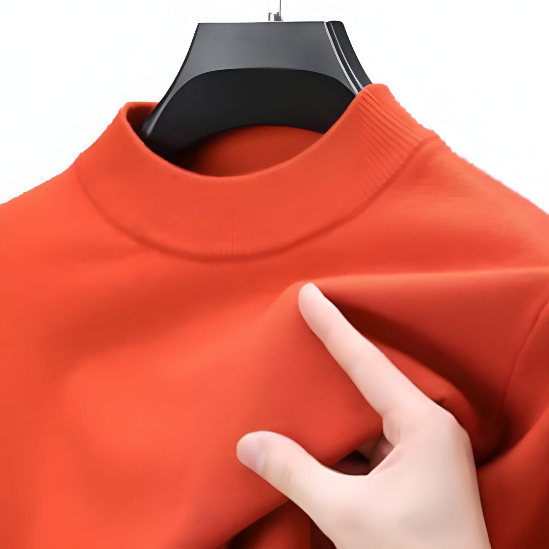 Herren Strickpullover mit glatter Oberfläche - orange
