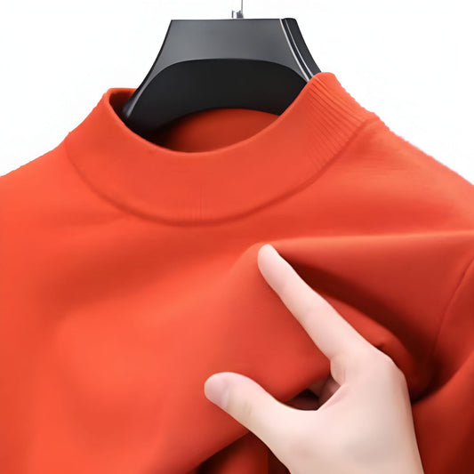 Herren Strickpullover mit glatter Oberfläche - orange