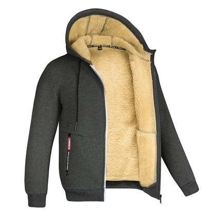 Herren Kapuzenjacke mit Innenfutter - dunkelgrau
