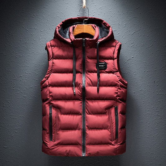 Herren Weste mit Steppdesign - rot