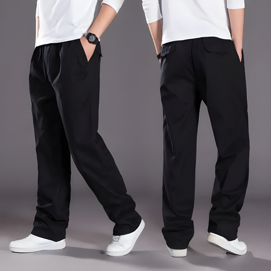 Jogginghose Herren mit weitem Schnitt - schwarz