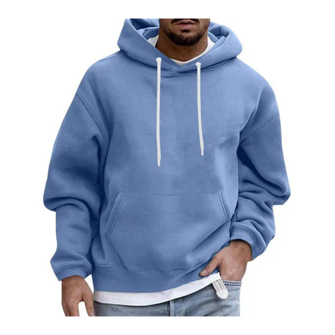 Herren Kapuzenpullover mit Oversize-Schnitt - blau