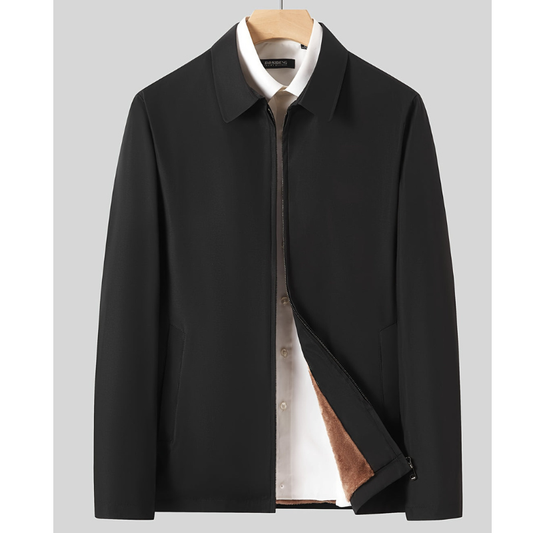 Winterjacke Herren im Business Design mit Futter - schwarz