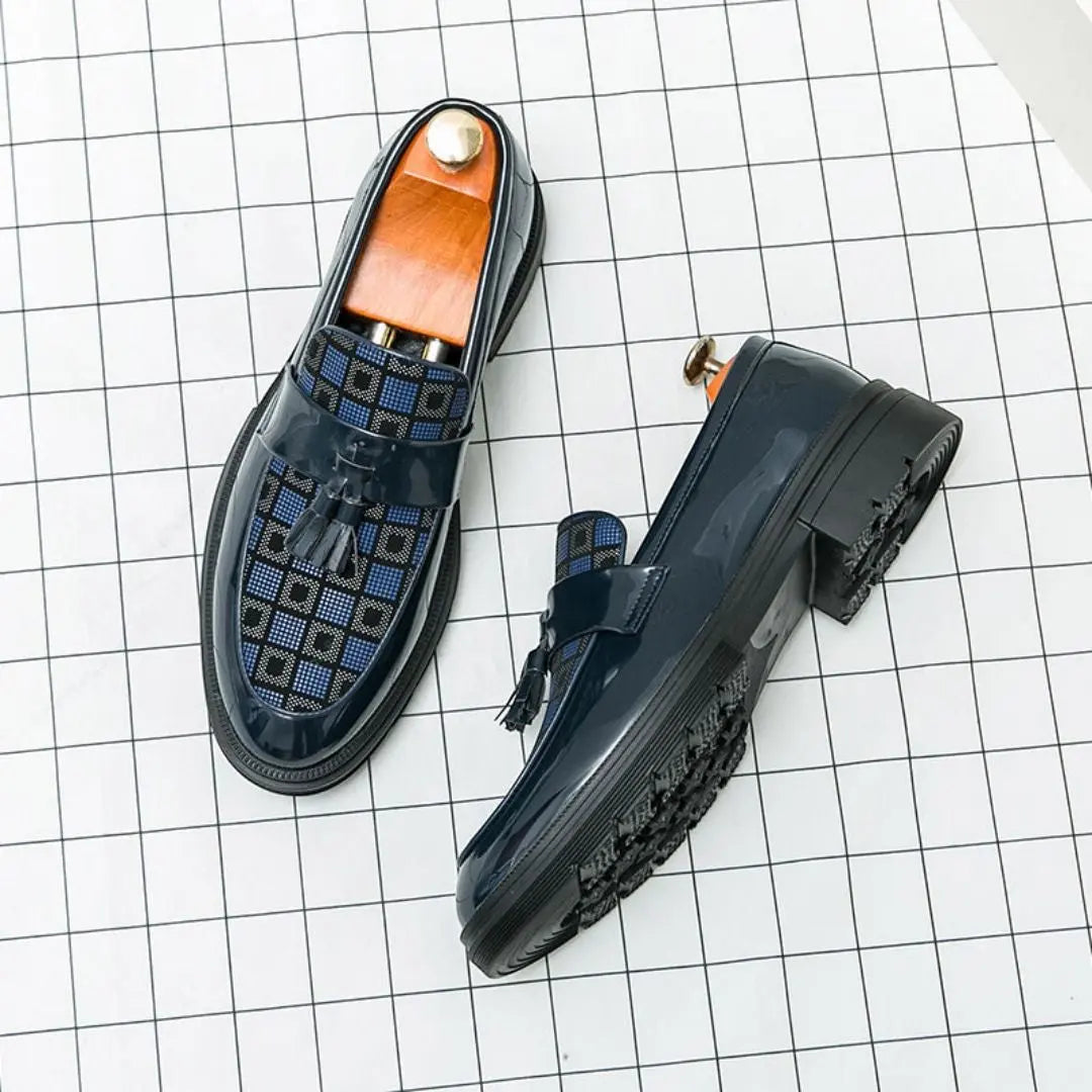 Herren Loafers mit glänzender Oberfläche - blau