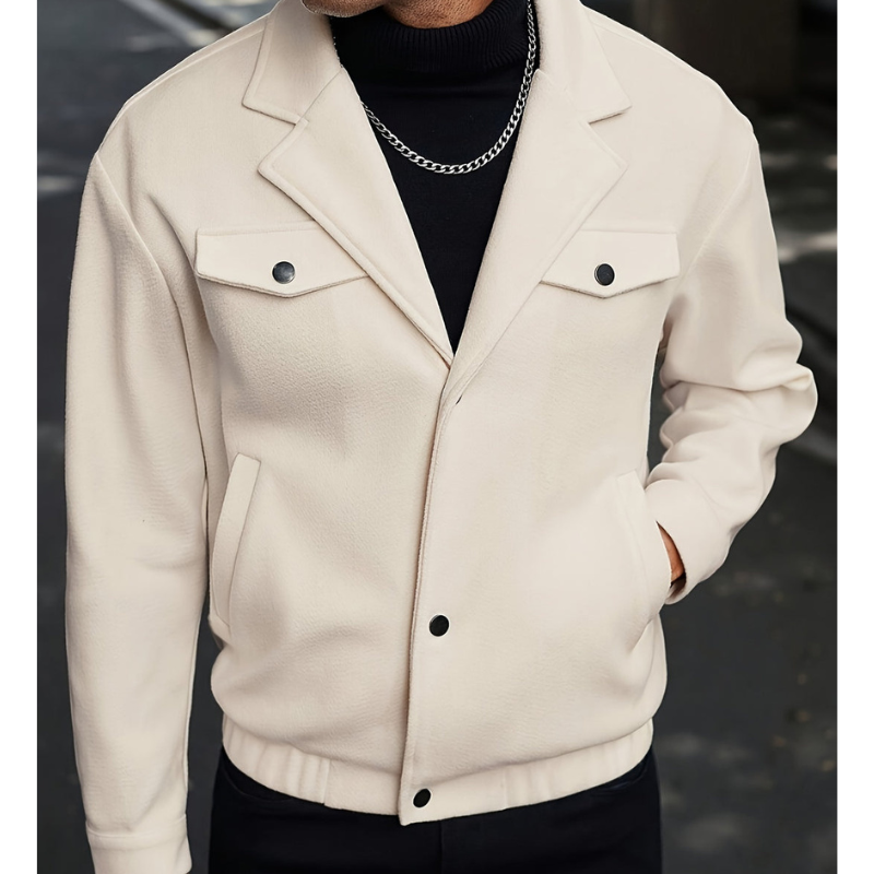 Winterjacke Herren mit Knopfleiste und Reverskragen