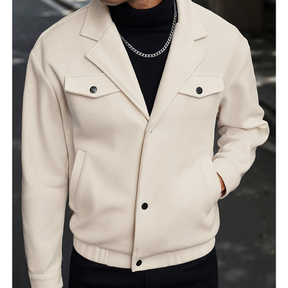 Winterjacke Herren mit Knopfleiste und Reverskragen