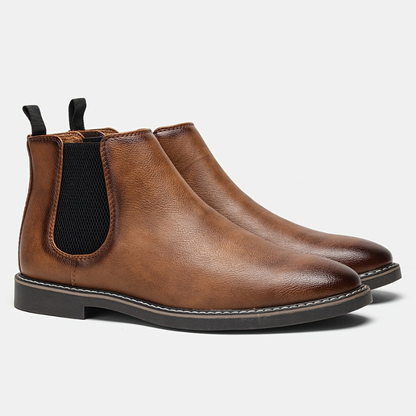 Winterstiefel Herren mit Schaft und Profilsohle - rost