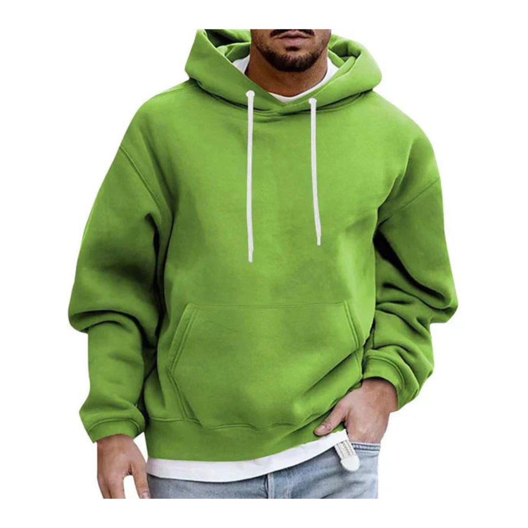 Herren Kapuzenpullover mit Oversize-Schnitt - grün