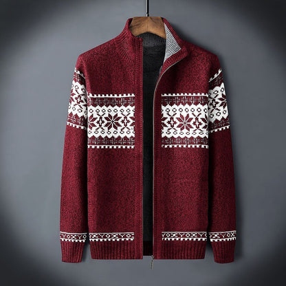 Strickpullover Herren im Casual Look - rot