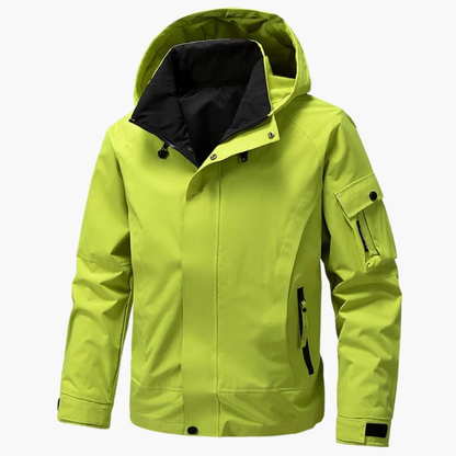 Herren Winterjacke mit Utility-Kapuze - hellgrün