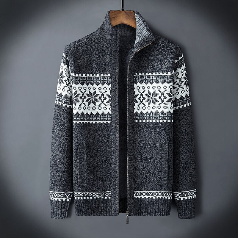 Strickpullover Herren im Casual Look - grau