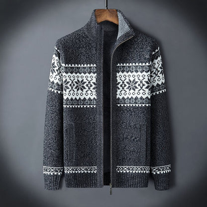 Strickpullover Herren im Casual Look - grau