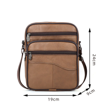 Herren Tasche kompakt im klassischen Stil mit Reißverschluss