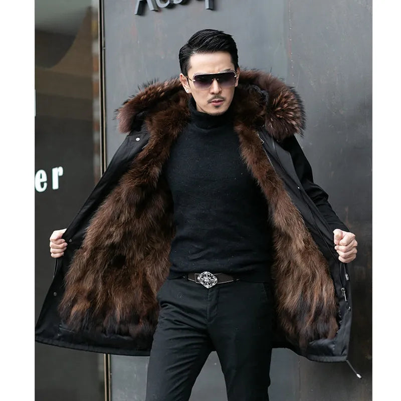 Parka Herren gepolstert im Outdoor-Stil - braun