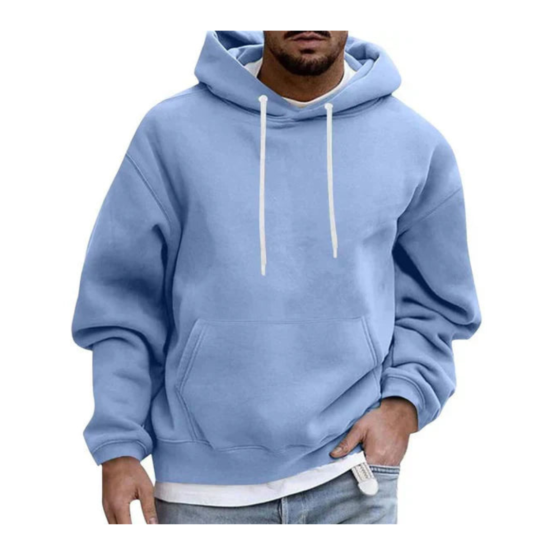 Herren Kapuzenpullover mit Oversize-Schnitt - hell-blau