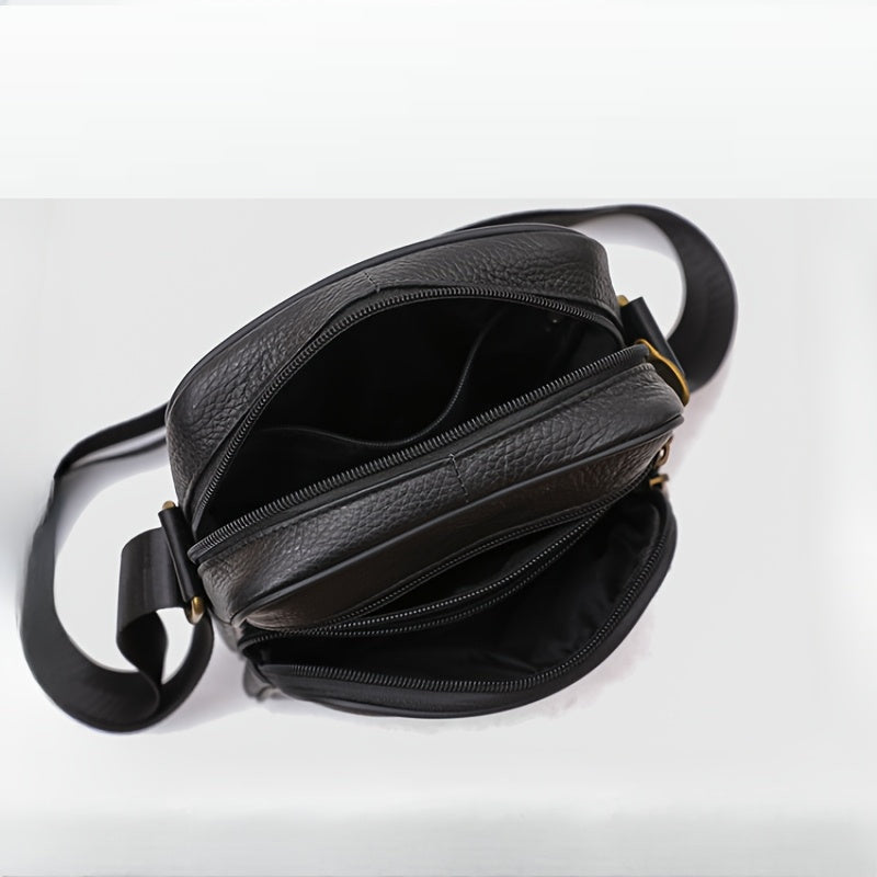 Herren Tasche kompakt im klassischen Stil mit Reißverschluss