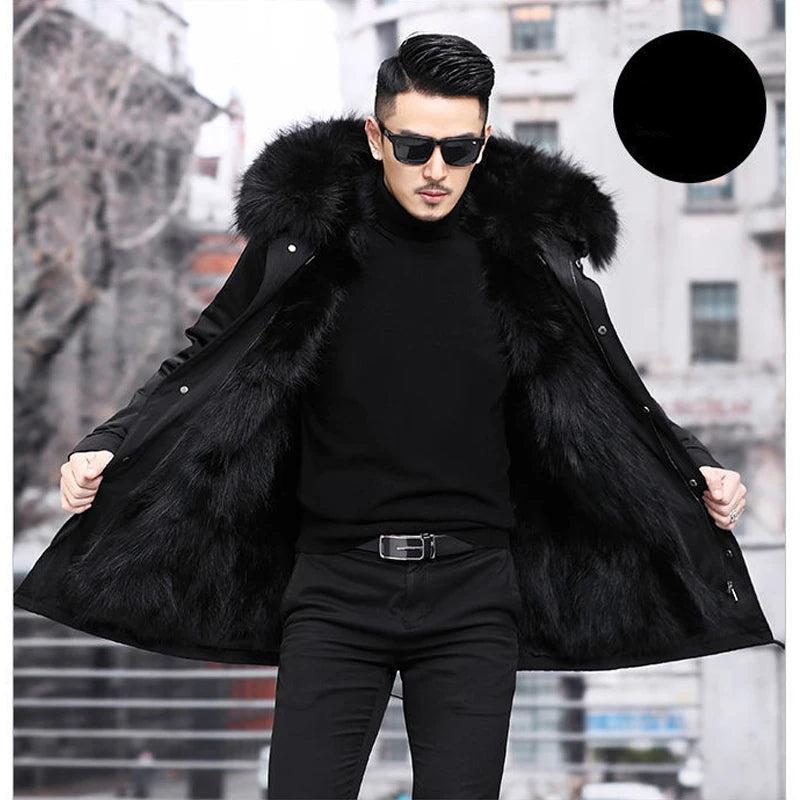 Parka Herren gepolstert im Outdoor-Stil - schwarz