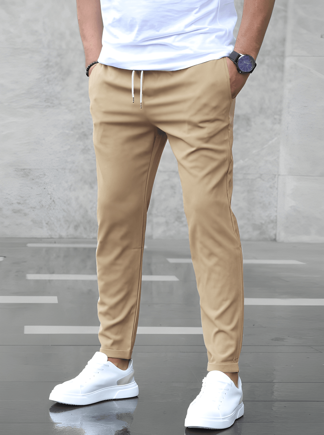 Jogginghose Herren mit schmaler Passform - beige
