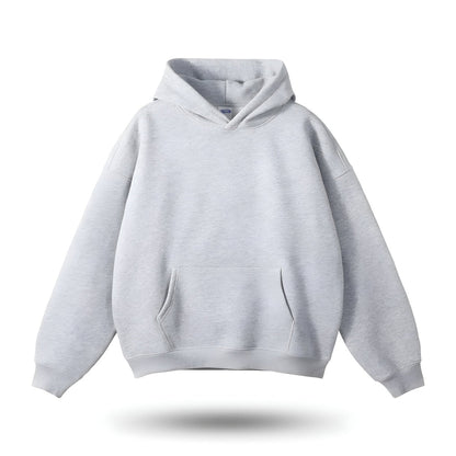 Hoodie Herren im Oversize Schnitt - hell-grau
