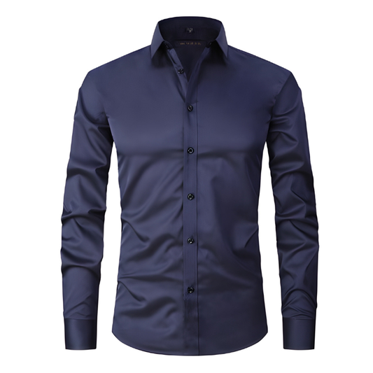 Herren Hemd im bügelfreien Design - marineblau