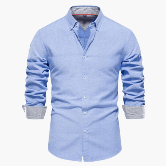Herren Hemd im schlanken Freizeitlook - blau