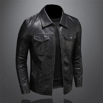 Herren Lederjacke in schlanker Passform